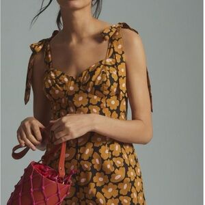 Anthropologie Hutch daisy floral corset romper